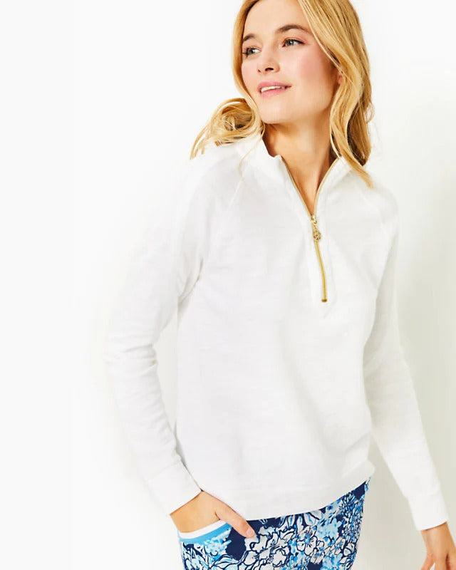 Lilly Pulitzer Luxletic Ashlee Half-Zip Pullover Top Sweatshirt