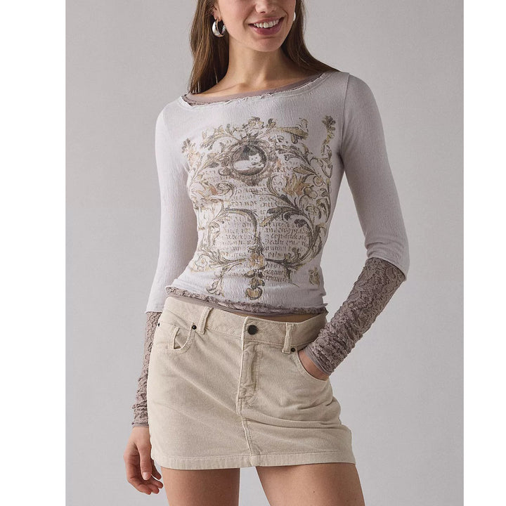 Urban Outfitters Kimchi Blue Double Trouble Twoffer T-Shirt Top