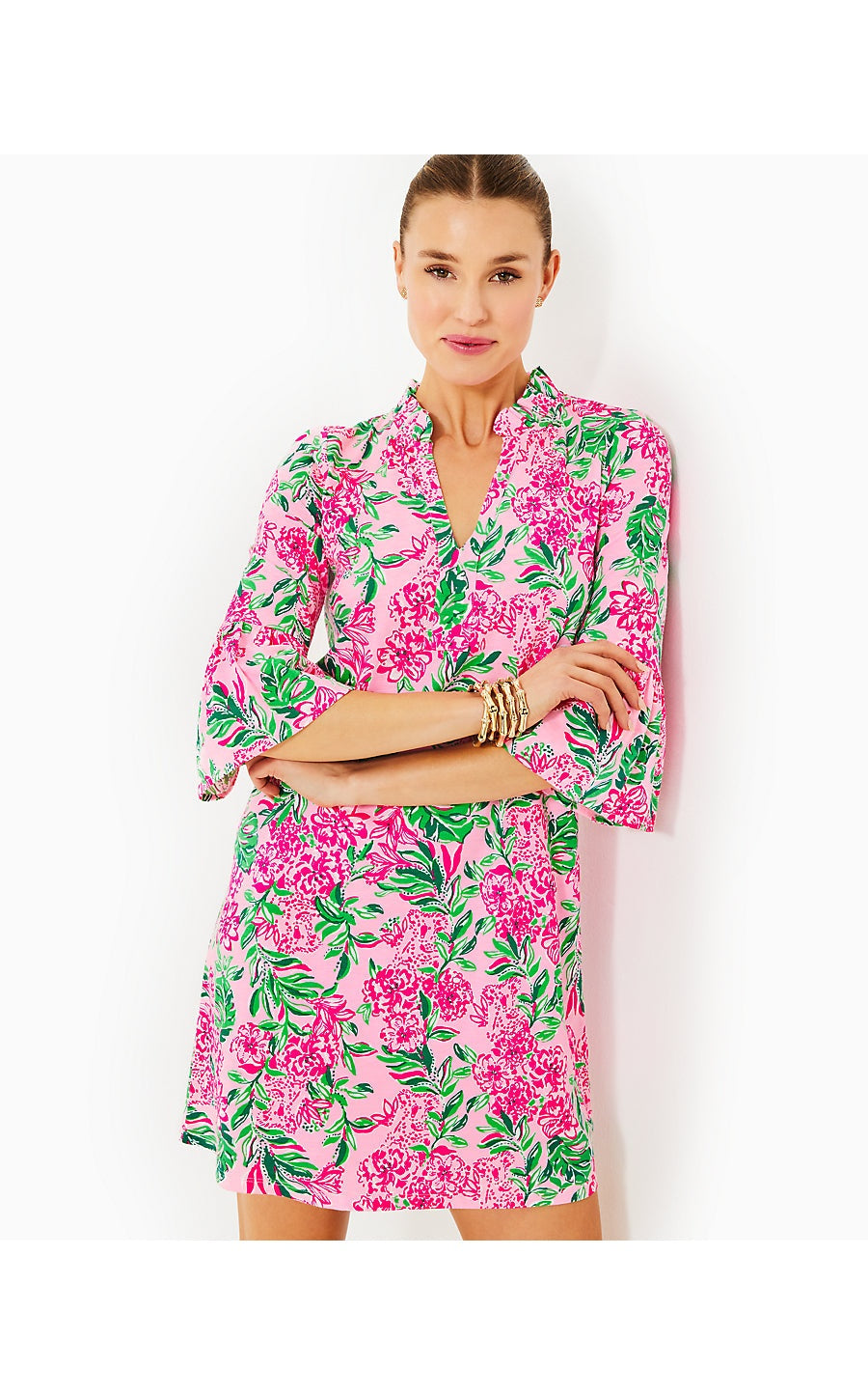 Lilly Pulitzer Hayes Conch Shell Ruffle Mini Dress