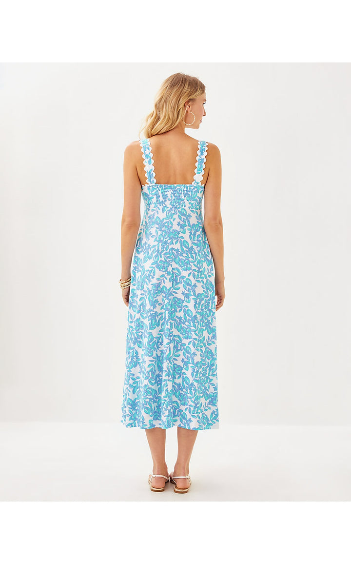Lilly Pulitzer Dwyer Floral Print Swing Midi Dress