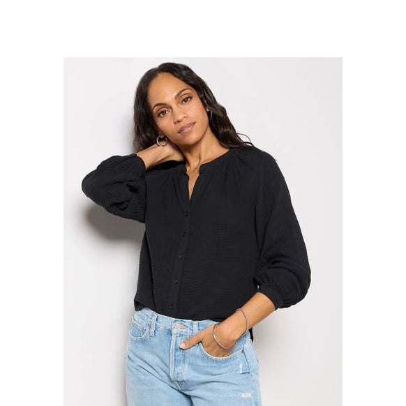 Free People We The Free Lucy Solid Shirt Blouse Top