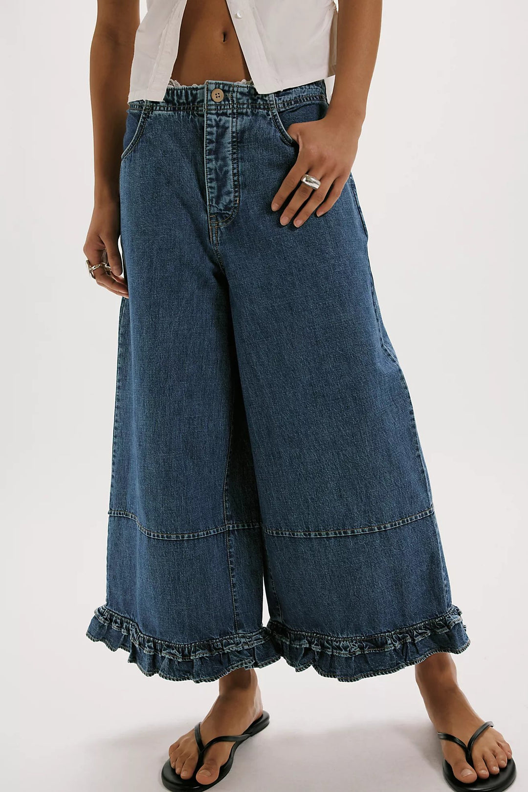 Free People We The Free Love Me Not Bloomer Jeans Pants