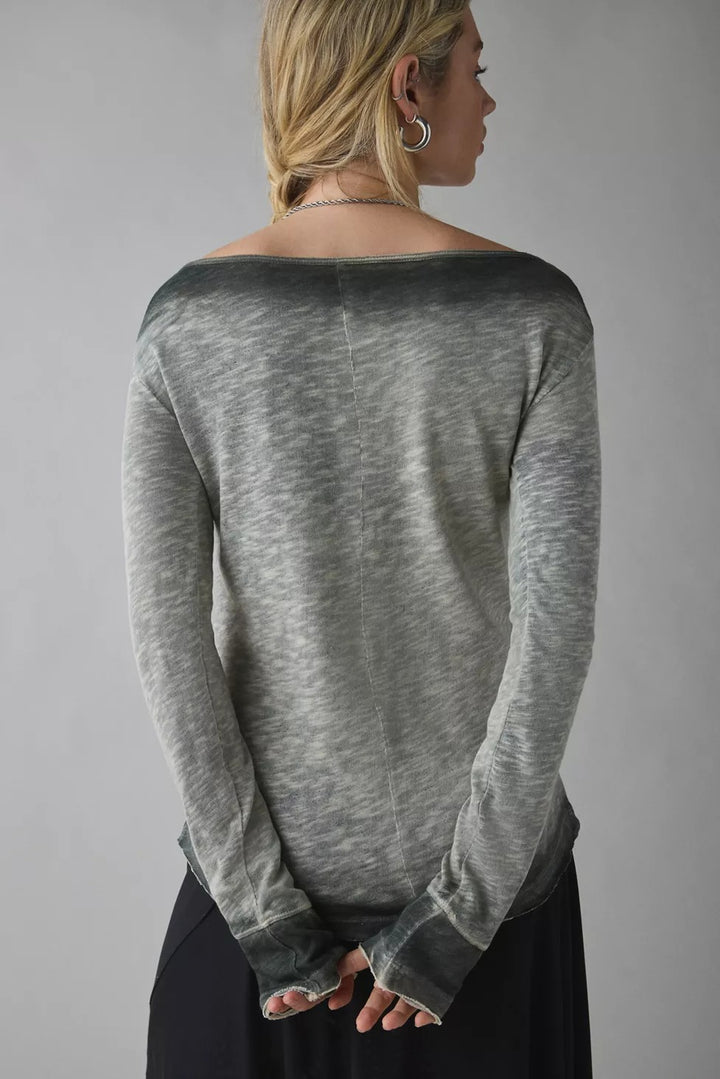 BDG Urban Outfitters Brynn Cross Applique Graphic Long Sleeve Tee Top