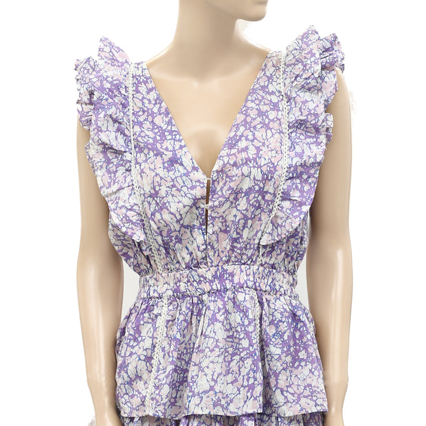 Love The Label Anthropologie Ines Tiered Ruffle Mini Dress