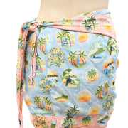 Farm Rio Stamps Reversible Cover Up Skirt