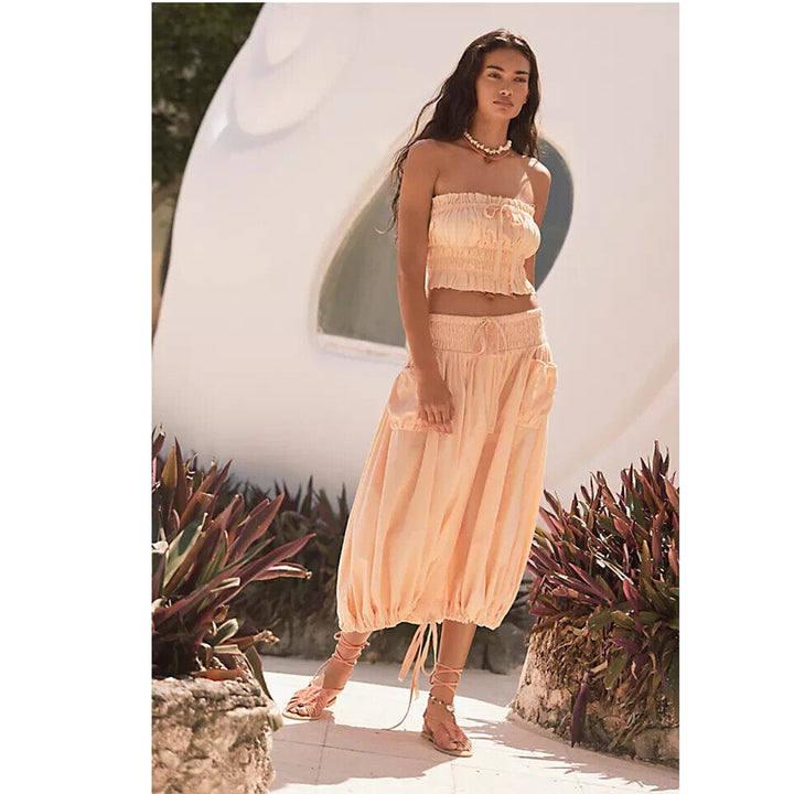 Free People Free-est All The Things Tube Top & Midi Skirt Set