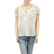 Odd Molly Anthropologie Lace Shirt Blouse Top
