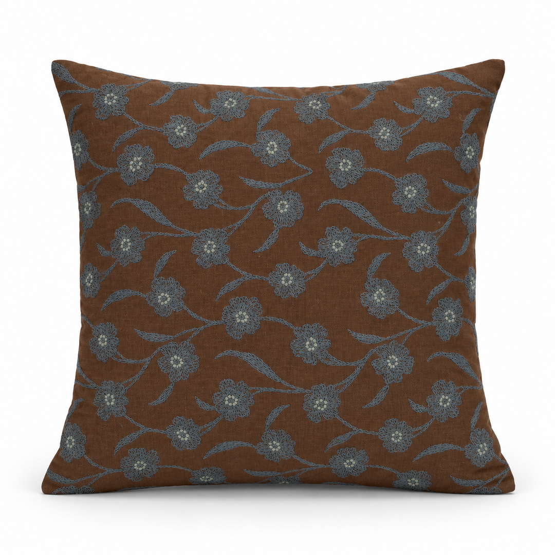 1 PCS Floral Embroidered Cushion Cover Square Throw Pillow Case Sofa home