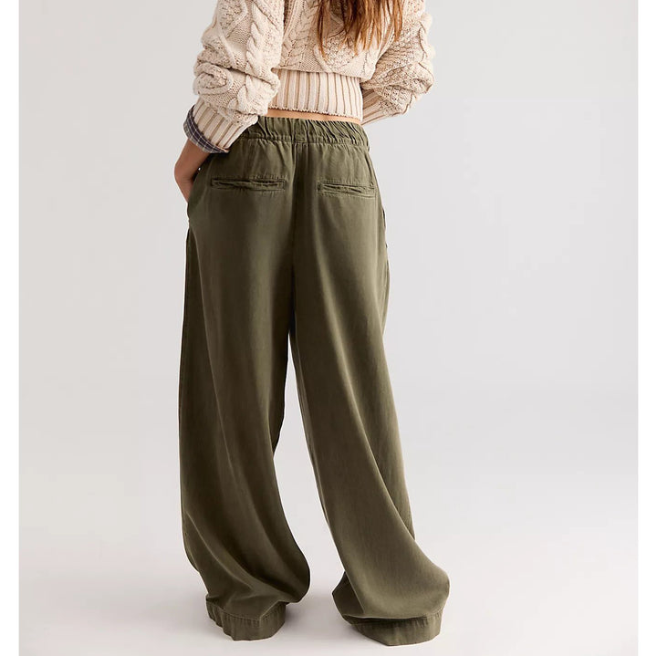 Free People Women's Tidal Moon Low-Rise Pull-On Trouser Pants