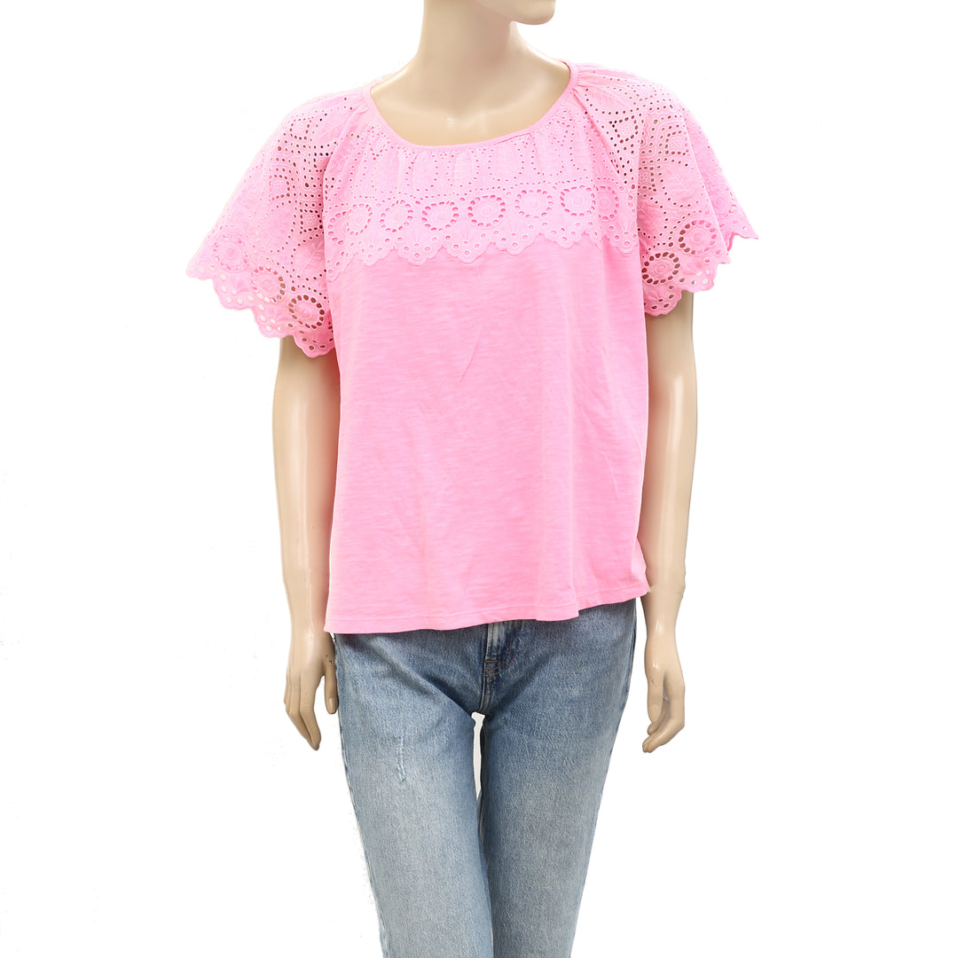 Lilly Pulitzer Taylinn Eyelet Blouse Top
