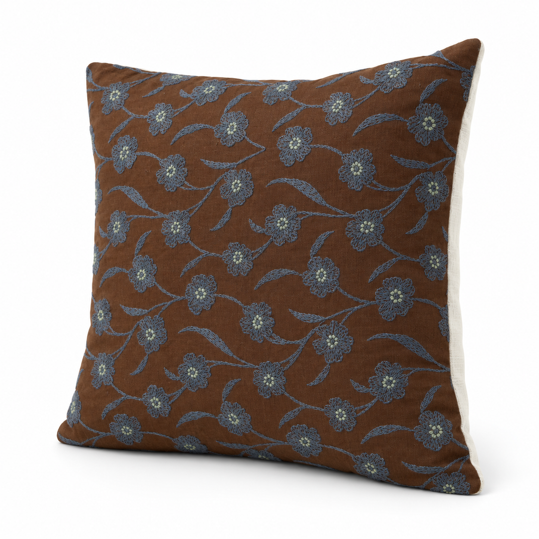 1 PCS Floral Embroidered Cushion Cover Square Throw Pillow Case Sofa home