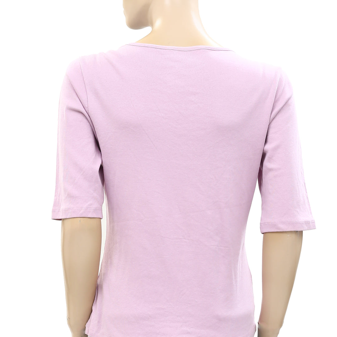 Maeve Anthropologie Cut-Out Tee Shirt Blouse Top