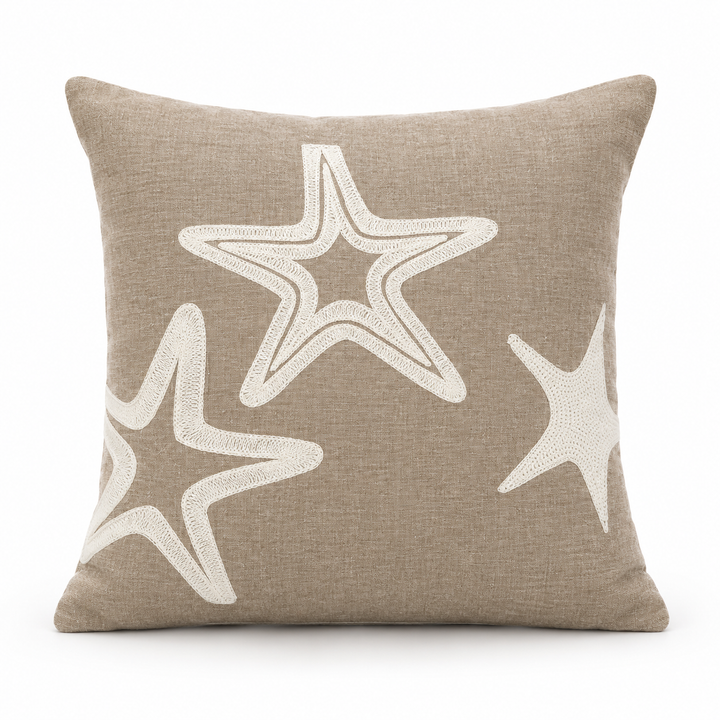 1 PCS Starfish Embroidered Cushion Cover Square Throw Pillow Case Sofa