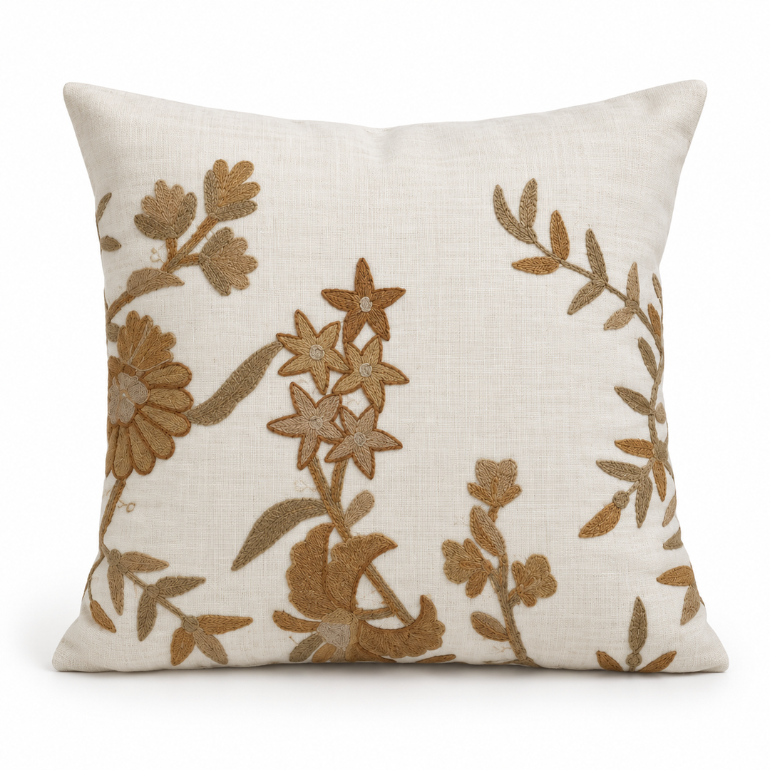 1 PCS Floral Embroidered Cushion Cover Square Throw Pillow Case Sofa Home
