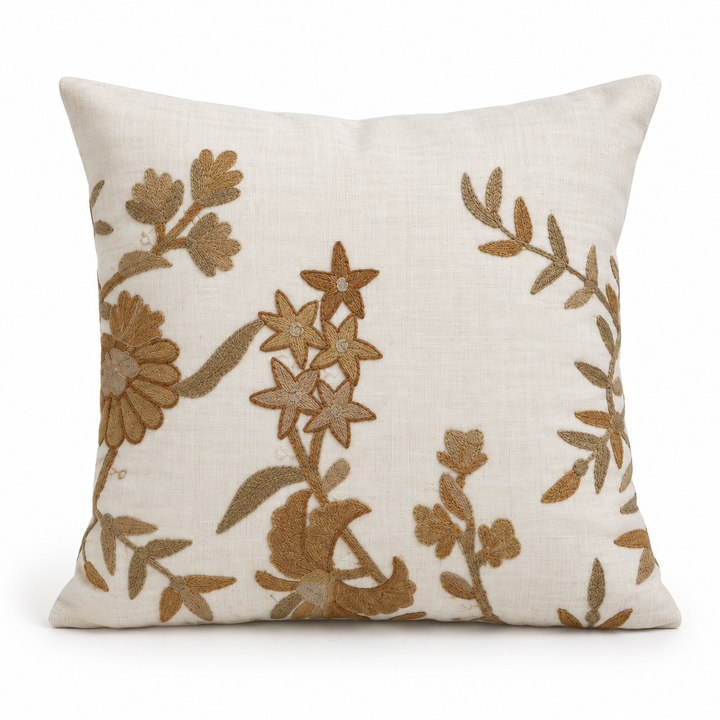 1 PCS Floral Embroidered Cushion Cover Square Throw Pillow Case Sofa Home