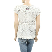 Odd Molly Anthropologie Floral Printed Ruffle Blouse Top
