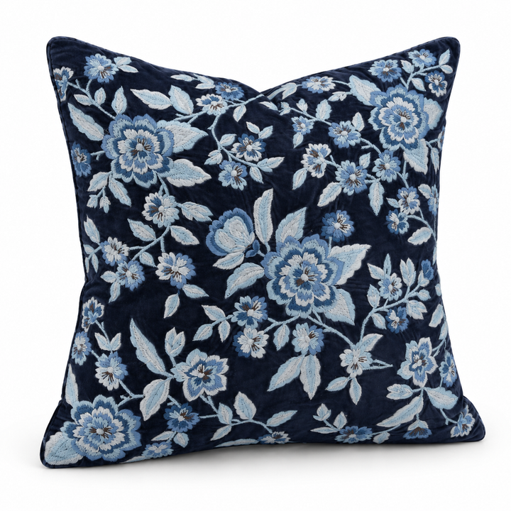 1 PCS Floral Embroidered Cushion Cover Square Throw Pillow Case Sofa Home