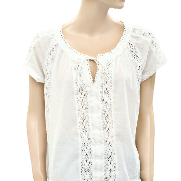 Odd Molly Anthropologie Crochet Lace Shirt Blouse Top
