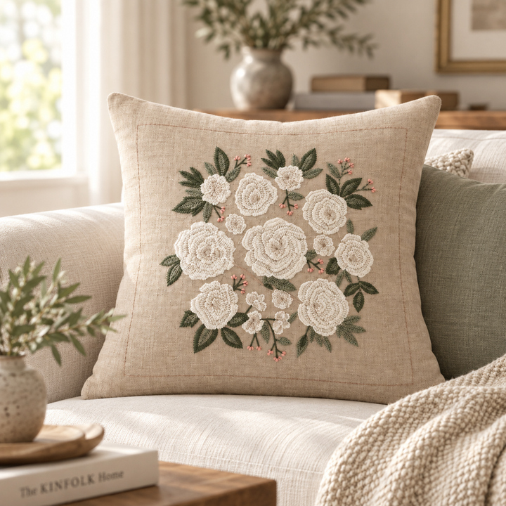 1 PCS Rose Cushion Cover Square Throw Pillow Case Sofa Home Decor