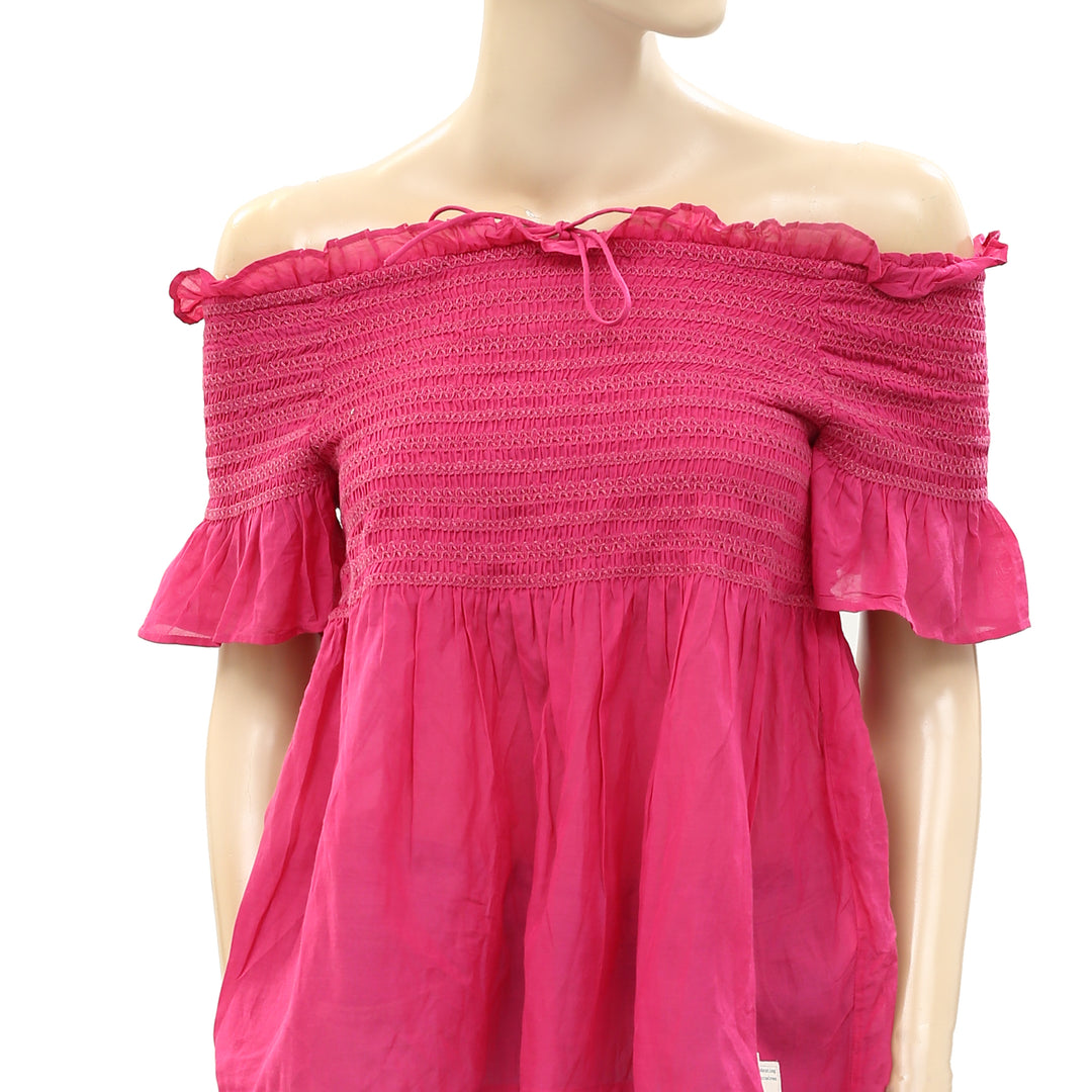 Odd Molly Anthropologie Off Shoulder Blouse Top