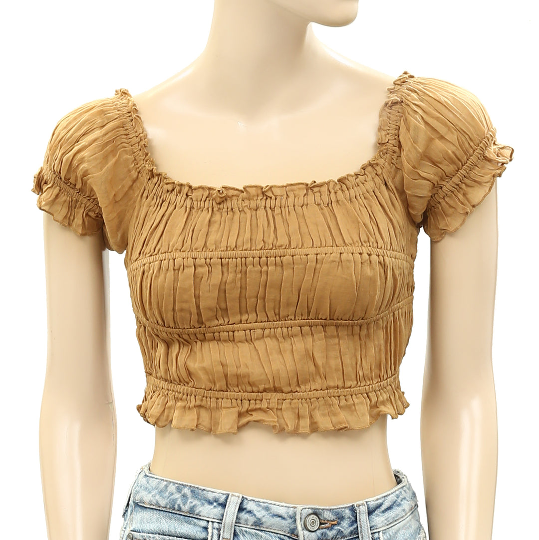 Free People FP One Cheri Cropped Blouse Top