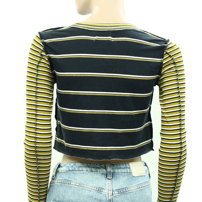 BDG Urban Outfitters Seb Spliced Stripe Tee Cropped Top