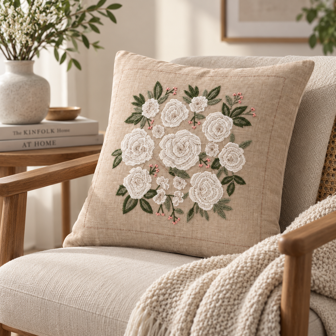1 PCS Rose Cushion Cover Square Throw Pillow Case Sofa Home Decor