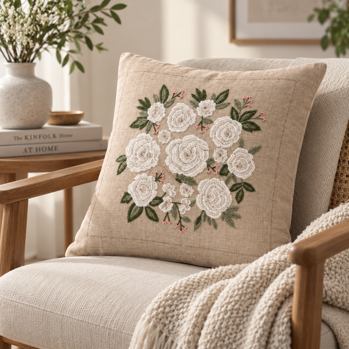 1 PCS Rose Cushion Cover Square Throw Pillow Case Sofa Home Decor