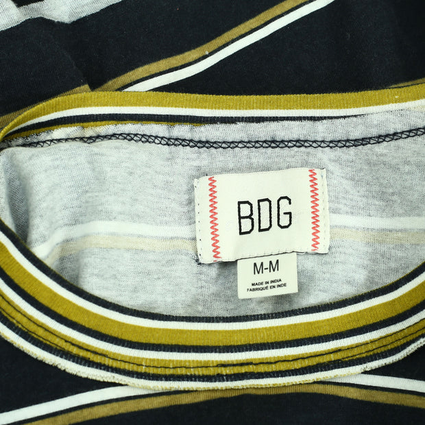 BDG Urban Outfitters Seb 拼接条纹 T 恤短款上衣 M