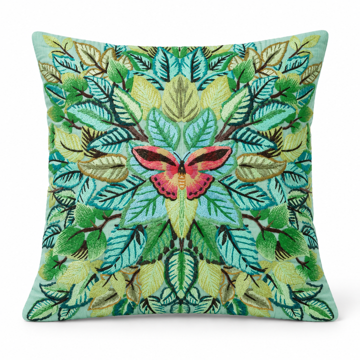 1 PCS Butterfly Embroidered Cushion Cover Square Throw Pillow Case Sofa