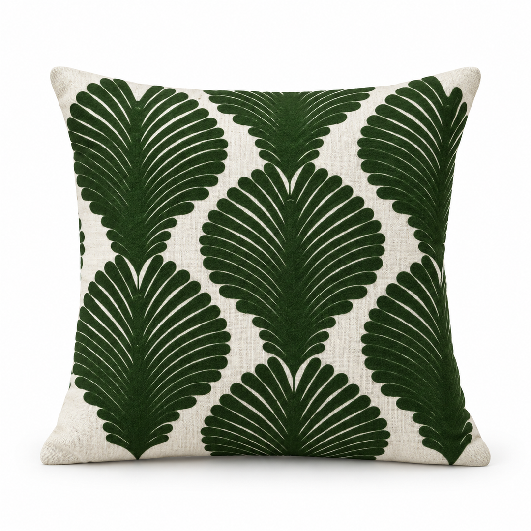 1 PCS Leaf Embroidered Cushion Cover Square Throw Pillow Case Sofa home