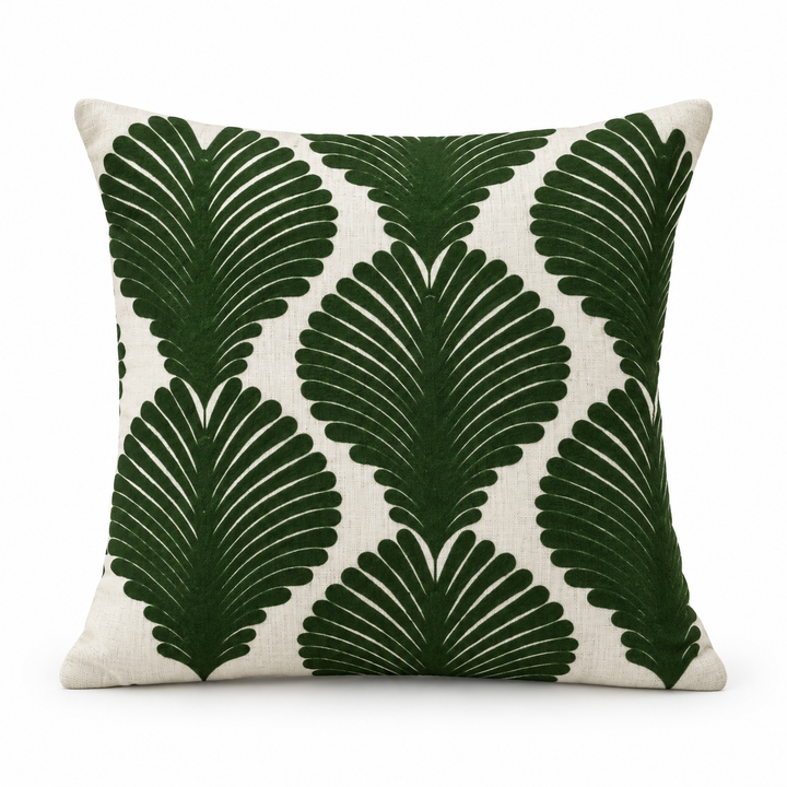 1 PCS Leaf Embroidered Cushion Cover Square Throw Pillow Case Sofa home
