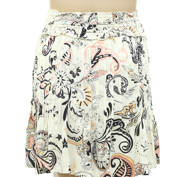 Odd Molly Anthropologie Paisley Floral Printed Mini Skirt