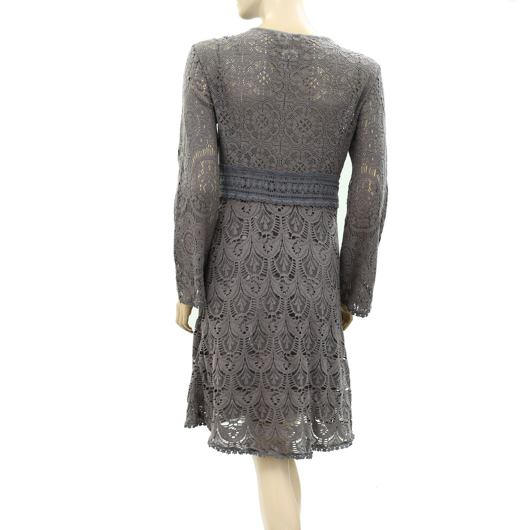 Odd Molly Anthropologie Buttondown Floral Lace Dress White Chocolate Couture Odd Molly Anthropologie Buttondown Floral Lace Dress White Chocolate Couture