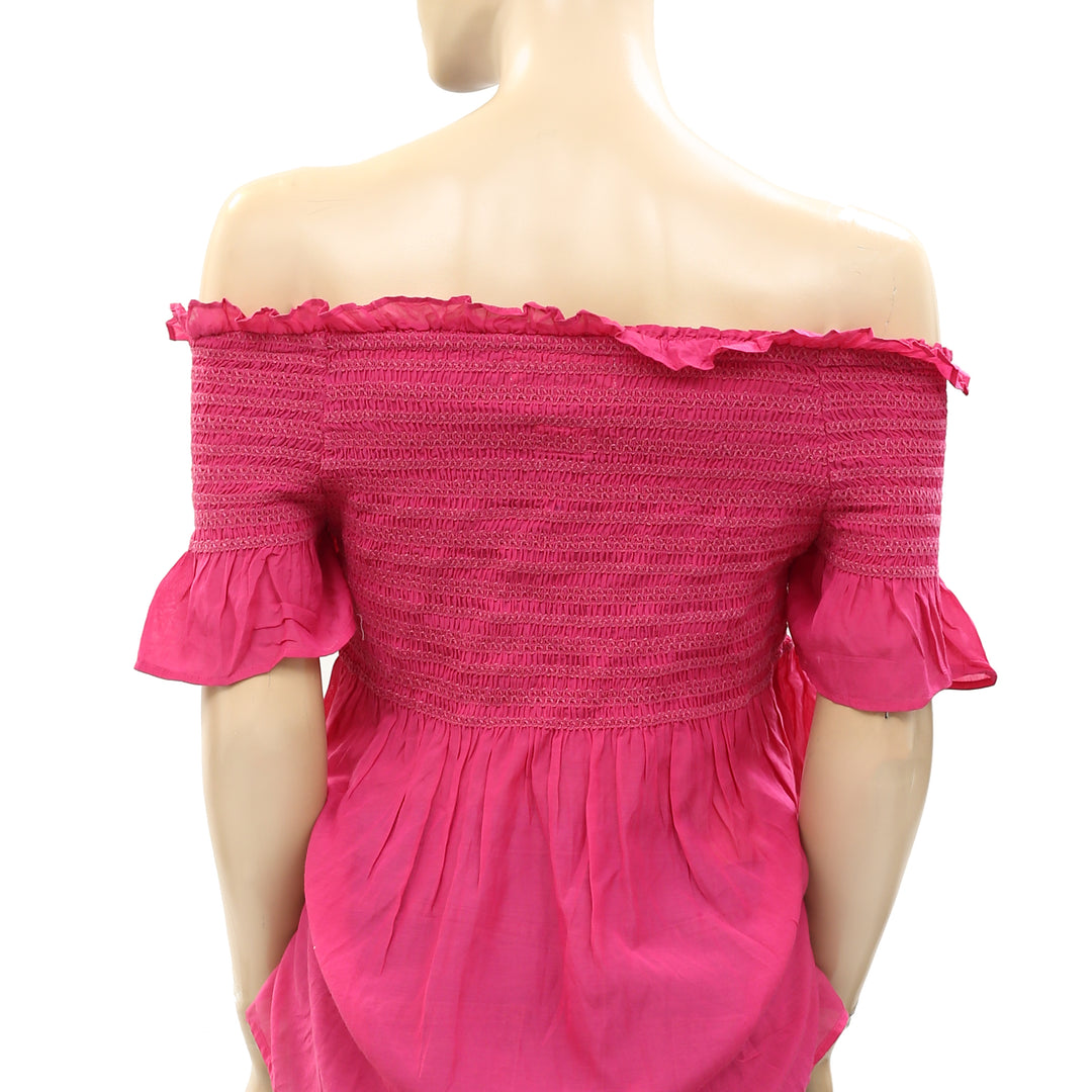 Odd Molly Anthropologie Off Shoulder Blouse Top