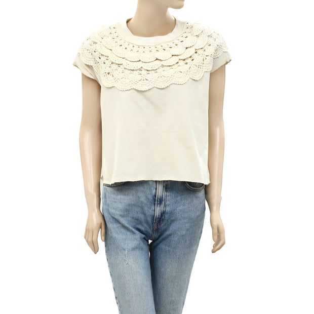 Free People We The Free Crochet Lace Blouse Top
