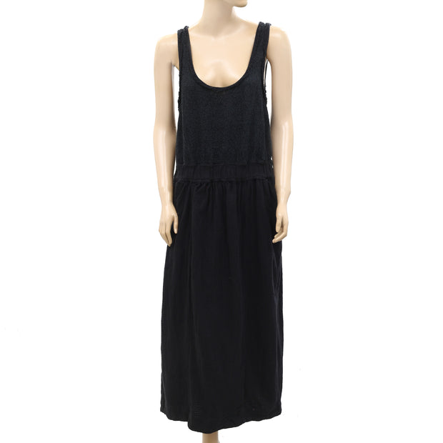 Free People Endless Summer Solid Black Maxi Long Dress