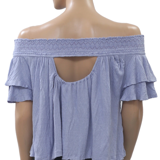 Free People Santorini Swingy Crop Top Off The Shoulder