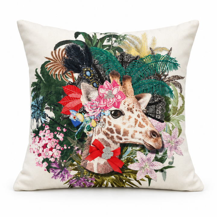 1 PCS Giraffe Print Cushion Cover Square Throw Pillow Sofa Home Decor