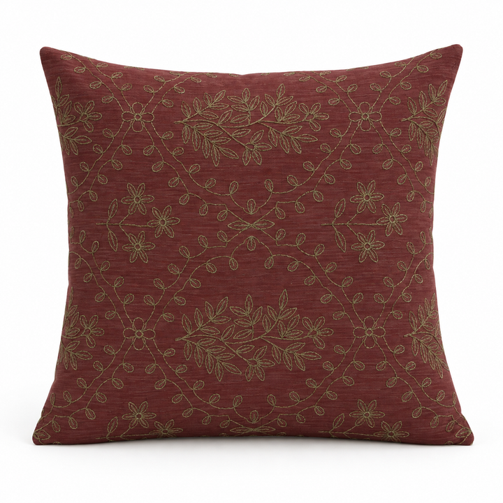 1 PCS Floral Embroidered Cushion Cover Square Throw Pillow Case Sofa Home