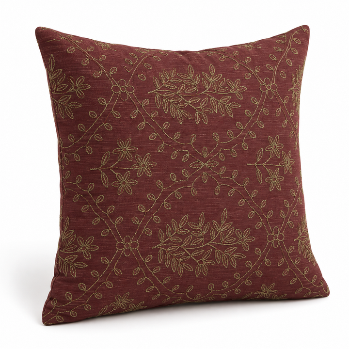 1 PCS Floral Embroidered Cushion Cover Square Throw Pillow Case Sofa Home