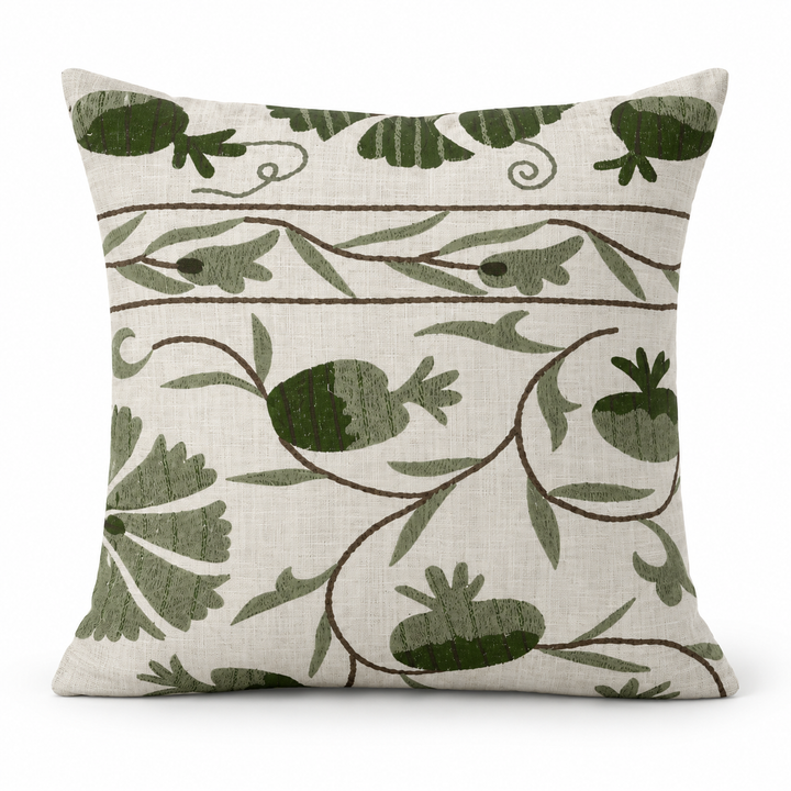 1 PCS Leafy Embroidered Cover Square Throw Pillow Case Sofa Home Decor