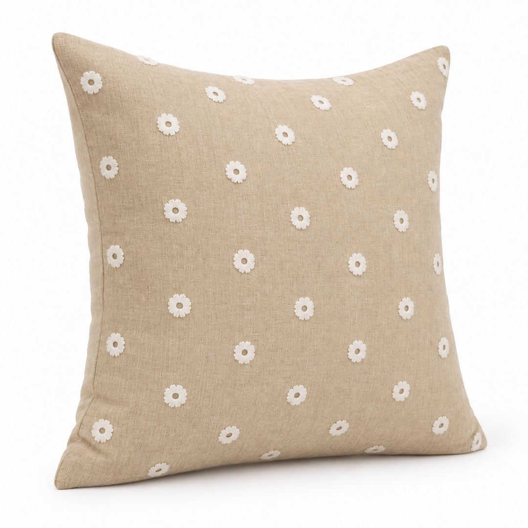 1 PCS Floral Embroidered Cover Square Throw Pillow Case Sofa Home Decor