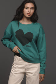 By Anthropologie Maeve Chiara Perano Heart Sweatshirt Top