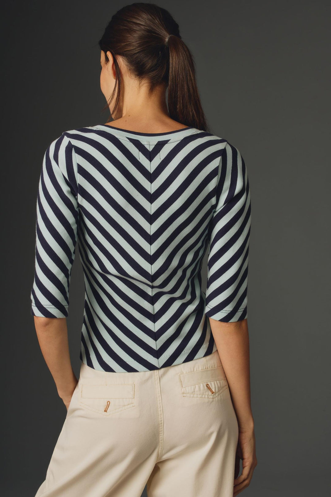 Anthropologie Maeve Front-Zip Scoop-Neck Blouse Top