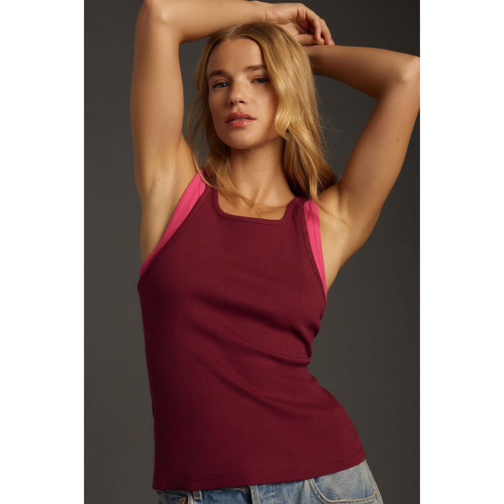 Anthropologie Pilcro Double Trouble Layered Tank Blouse Top