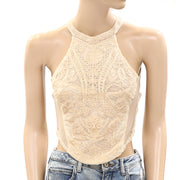 Intimately Free People Floral Embroidered Cropped Top