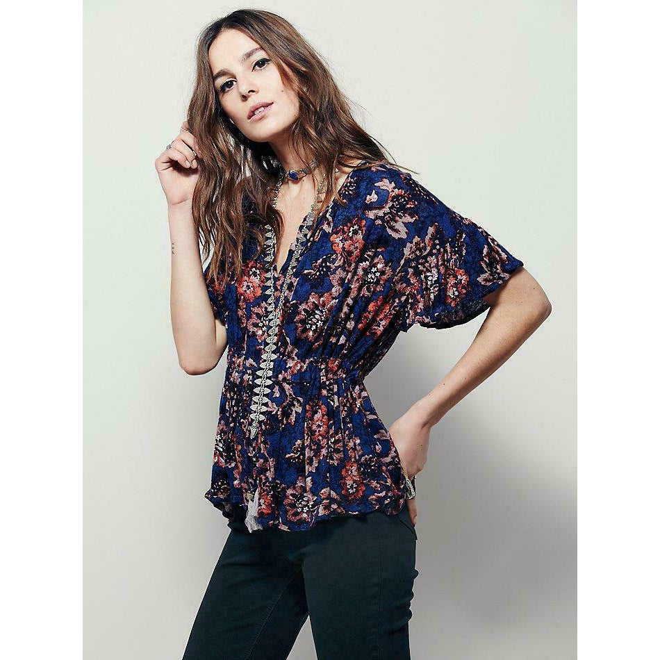 Free People Riverbend Printed Tunic Top