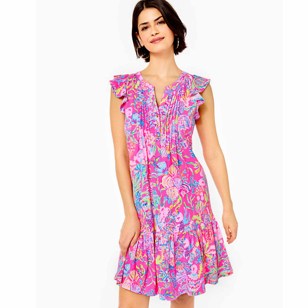 pink and gold lilly pulitzer dress Lilly Pulitzer Little Girl's & Girl's Erina Dress - Pink