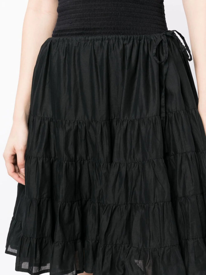 Merlette NYC Ruffle-Detailing Cotton Mini Skirt